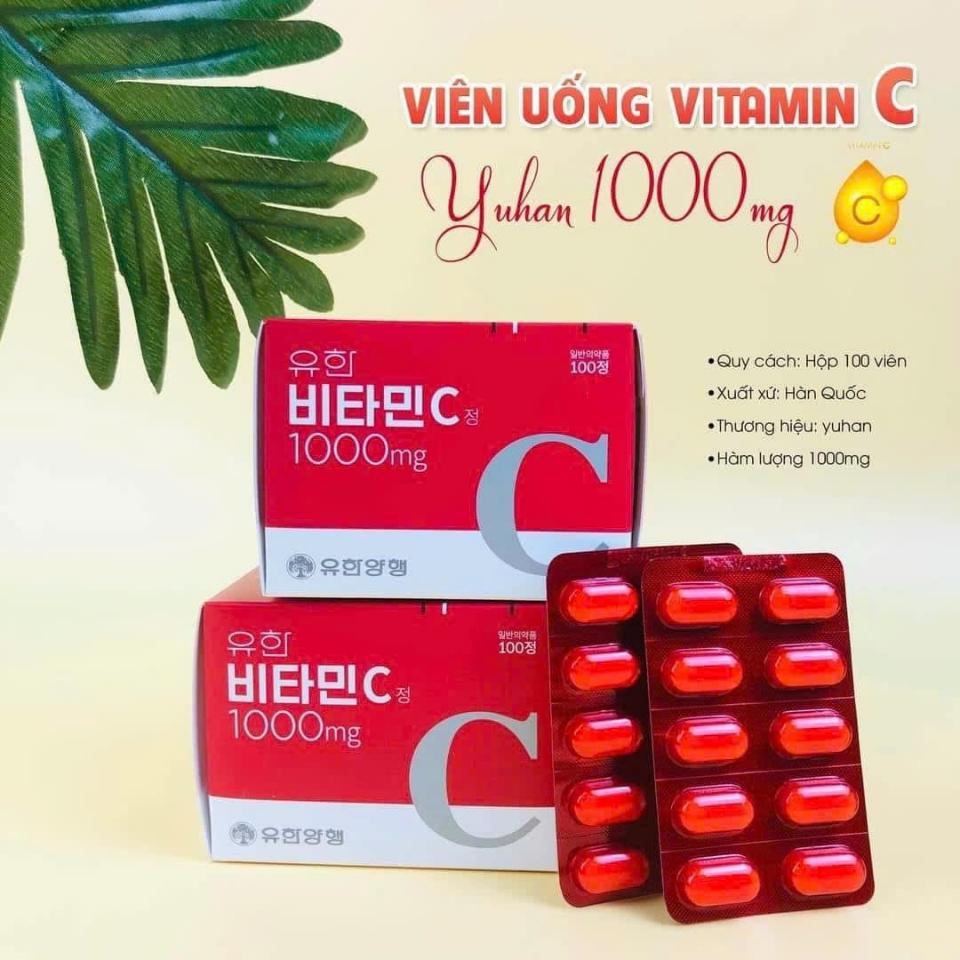 Viên Uống Vitamin C Hàn Quốc Yuhan 1000MG (Hộp 100 viên)-duoc-ban-tai-K-DAN HOUSE