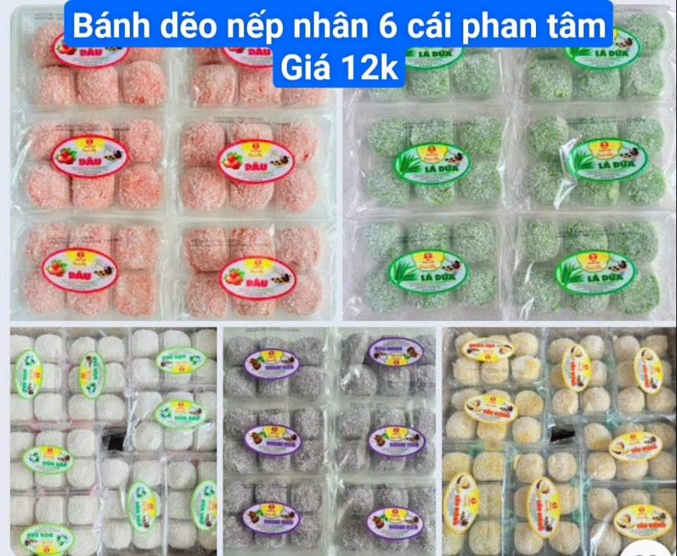 Bánh nếp nhân 6 cái đủ loại phan tâm-duoc-ban-tai-ĐẠI LÝ BÁNH KẸO LỘC HỶ