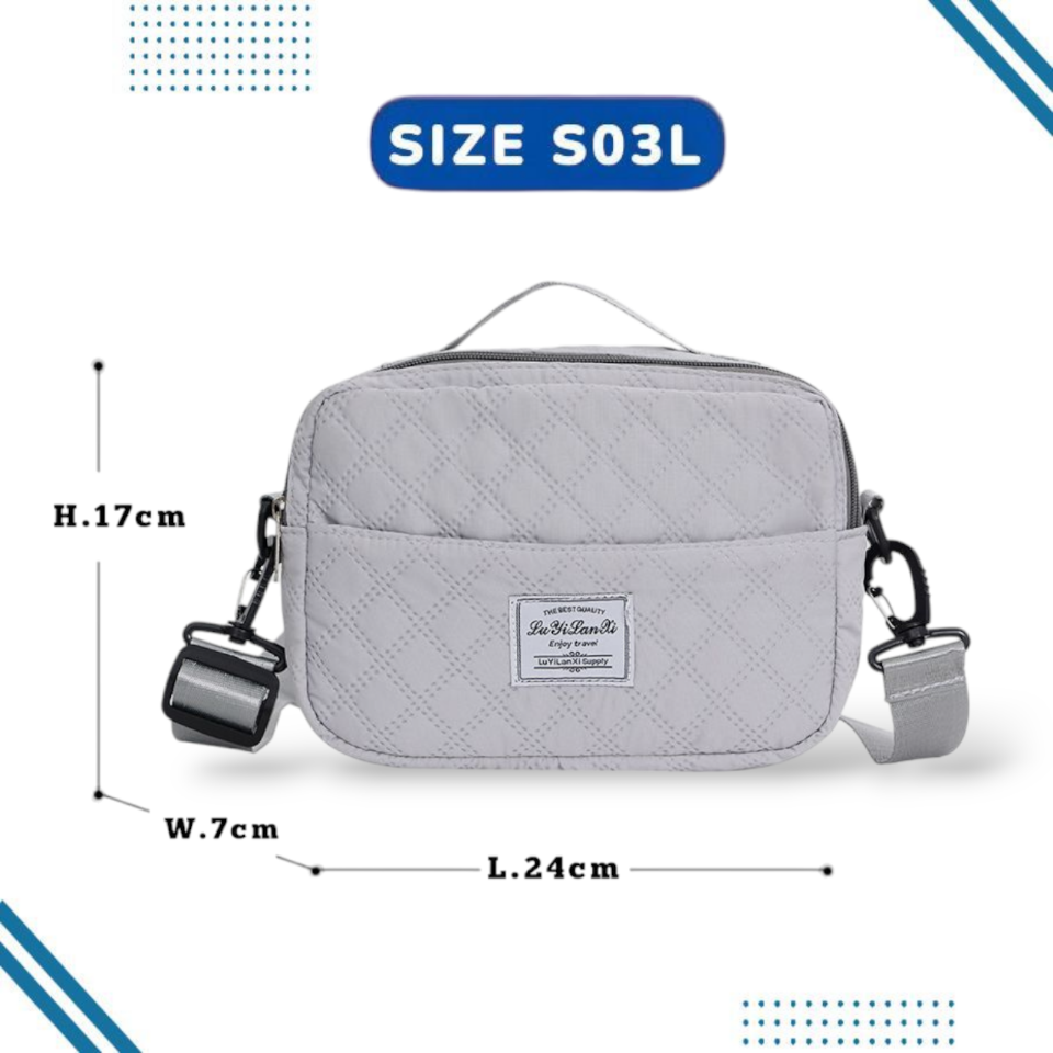 Túi Du Lịch Nhẹ Thời Trang Dung Tích Nhỏ Có Khóa Kéo Chống Thấm Nước Cao Cấp Màu Trắng S03L-duoc-ban-tai-DangBinh Group