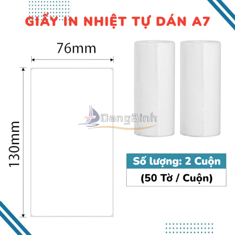 [2 Cuộn] Giấy In Nhiệt Dán A7-duoc-ban-tai-DangBinh Group