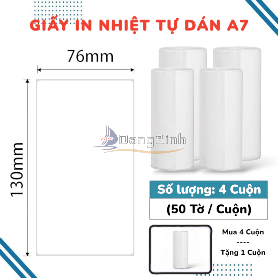 [4 Cuộn] Giấy In Nhiệt Dán A7-duoc-ban-tai-DangBinh Group
