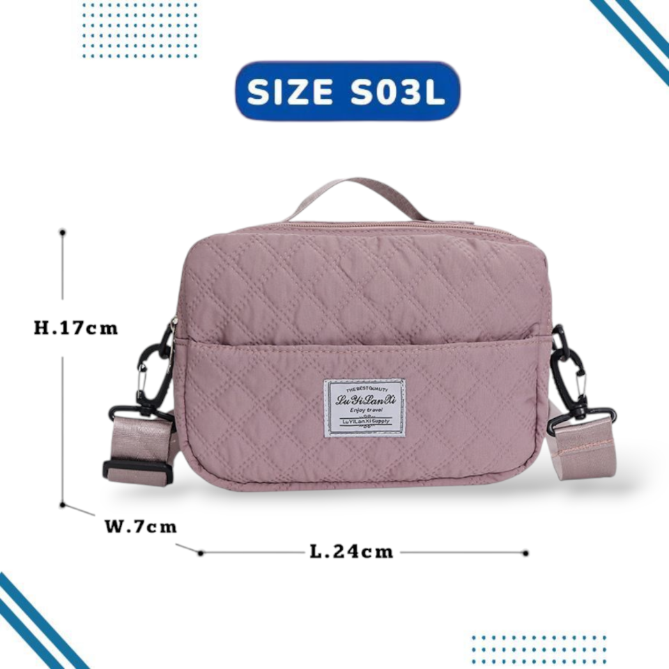 Túi Du Lịch Nhẹ Thời Trang Dung Tích Nhỏ Có Khóa Kéo Chống Thấm Nước Cao Cấp Màu Trắng S03L-duoc-ban-tai-DangBinh Group