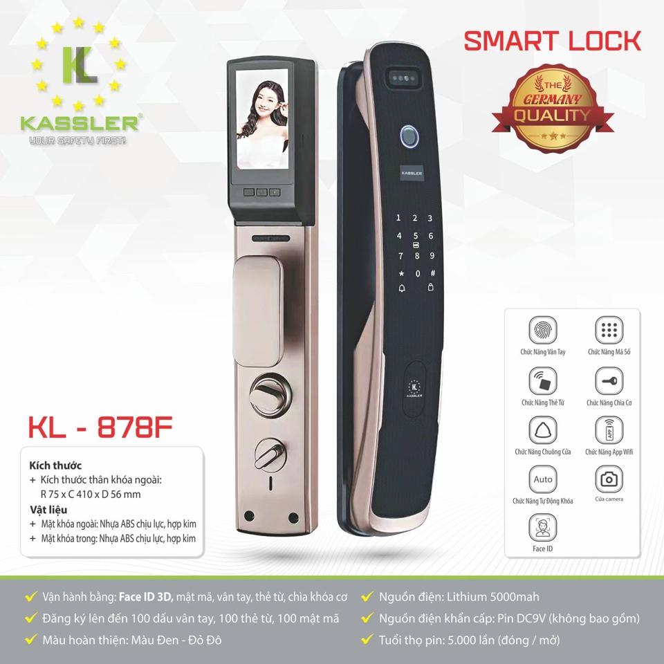 Khoá vân tay Kassler KL 878F - Face ID 3D-duoc-ban-tai-CÔNG TY HOÀNG ANH SEN