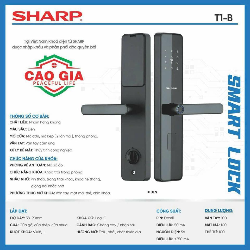 Khoá vân tay Sharp T1B-duoc-ban-tai-CÔNG TY HOÀNG ANH SEN