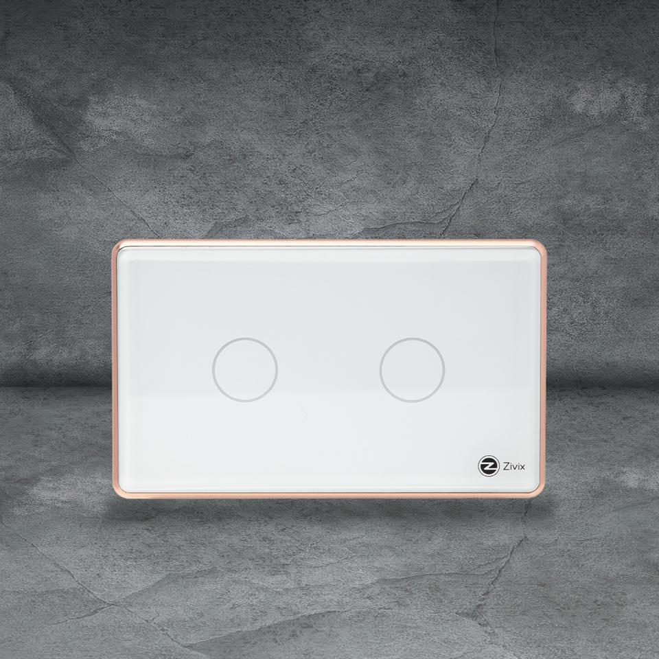 Công tắc zigbee 2 nút màu trắng-duoc-ban-tai-CÔNG TY HOÀNG ANH SEN