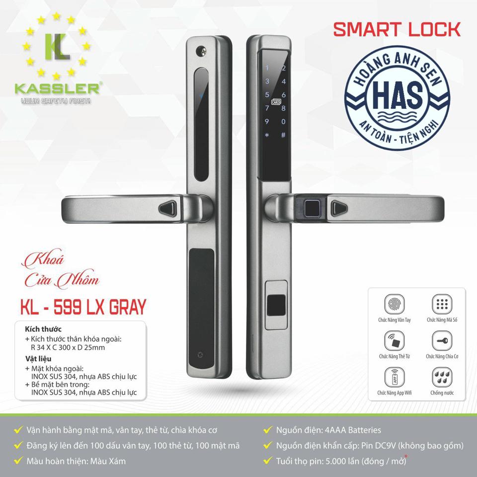 Khoá vân tay Kassler KL 599 LX không có App-duoc-ban-tai-CÔNG TY HOÀNG ANH SEN