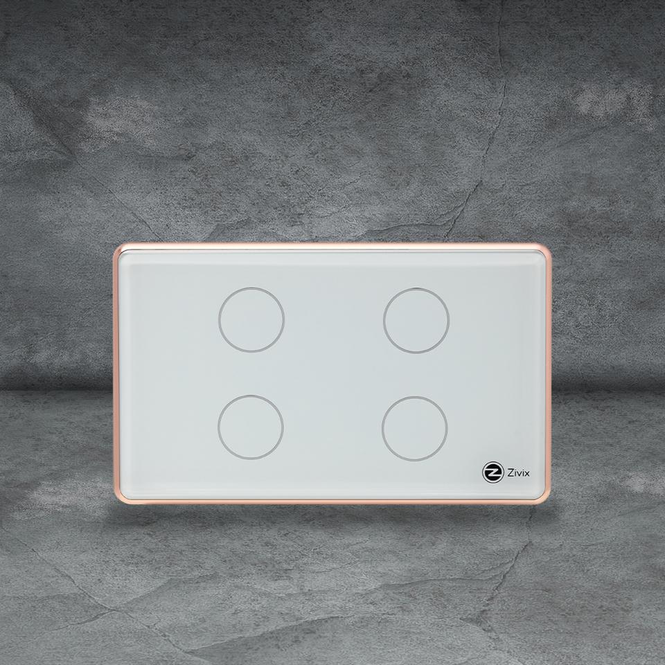 Công tắc zigbee 4 nút màu trắng-duoc-ban-tai-CÔNG TY HOÀNG ANH SEN