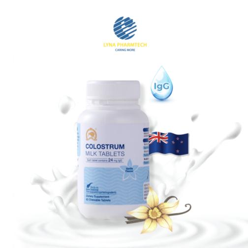 Thực phẩm bảo vệ sức khỏe KIWI GOLDEN KIWI Colostrum Milk Tablets 24IgG Orange Flavour (Hộp 60 viên)-duoc-ban-tai-TAP HOA SO