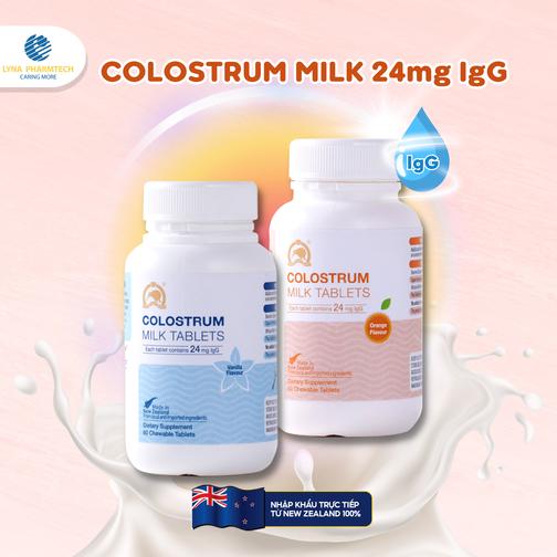 Thực phẩm bảo vệ sức khỏe KIWI GOLDEN KIWI Colostrum Milk Tablets 24IgG Orange Flavour (Hộp 60 viên)-duoc-ban-tai-TAP HOA SO