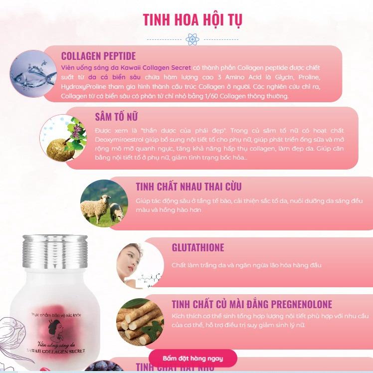  VIÊN UỐNG SÁNG DA COLLAGEN  - KAWAII-duoc-ban-tai-TAP HOA SO