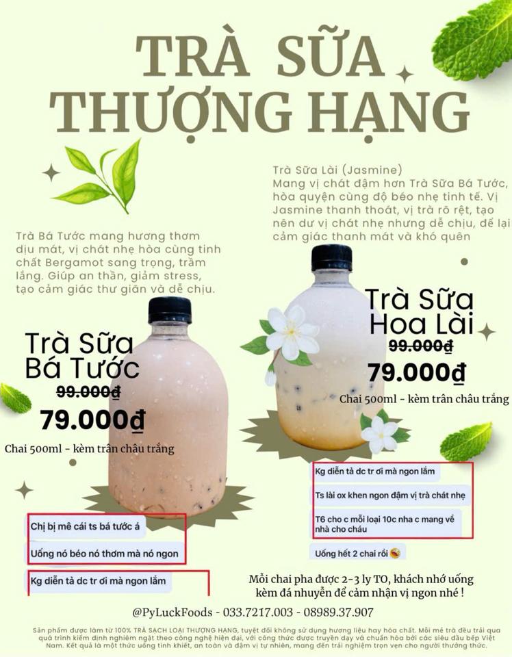 Trà Sữa Lài Kèm Trân Châu-duoc-ban-tai-PYLUCKFOODS - CỬA HÀNG THỰC PHẨM MAY MẮN VÀ HẠNH PHÚC
