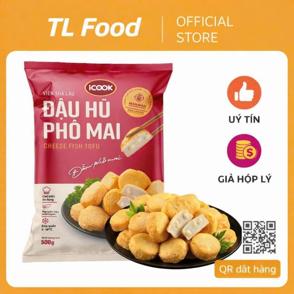 Đậu Hũ Pho Mai ICOOK gói 500g-duoc-ban-tai-TL Food