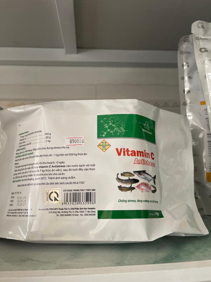 Vitamin C antistress cá _ gói 1 kg -duoc-ban-tai-Thủy sản Ngọc Tú
