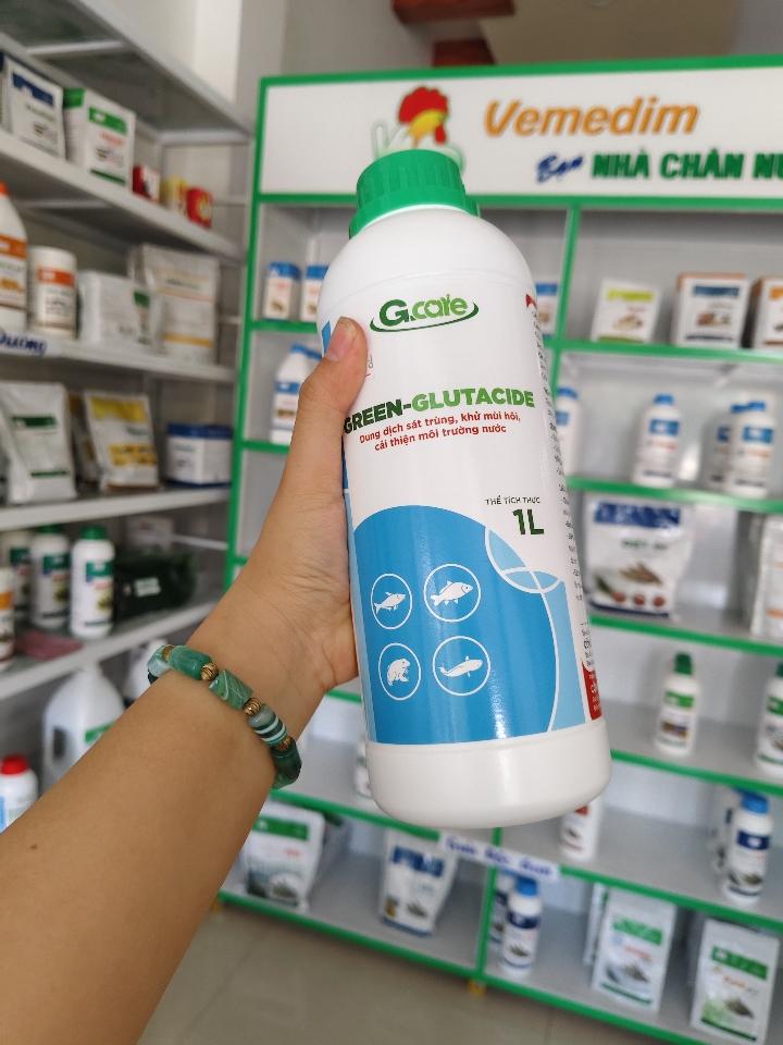 Green - Glutacide _ chai 1 lít-duoc-ban-tai-Thủy sản Ngọc Tú