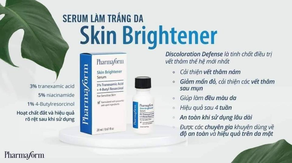 Serum Pharmaform Skin Brightening-duoc-ban-tai-Da liễu Bác sĩ Hải Hà - BV Da liễu Hải Dương, 144 Quang Trung, tpHD