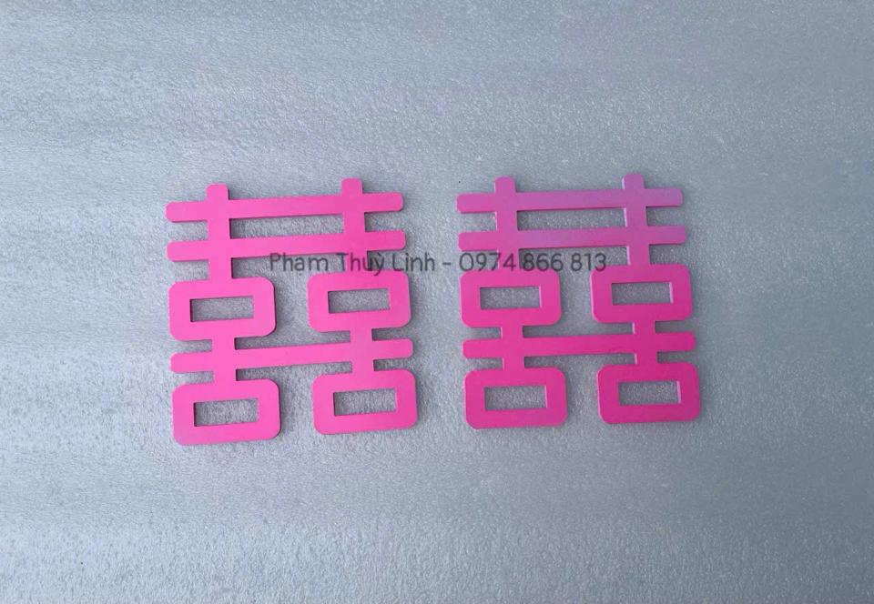 Chữ hỷ fomex nhỏ (14x12cm)-duoc-ban-tai-Phạm Thuỳ Linh