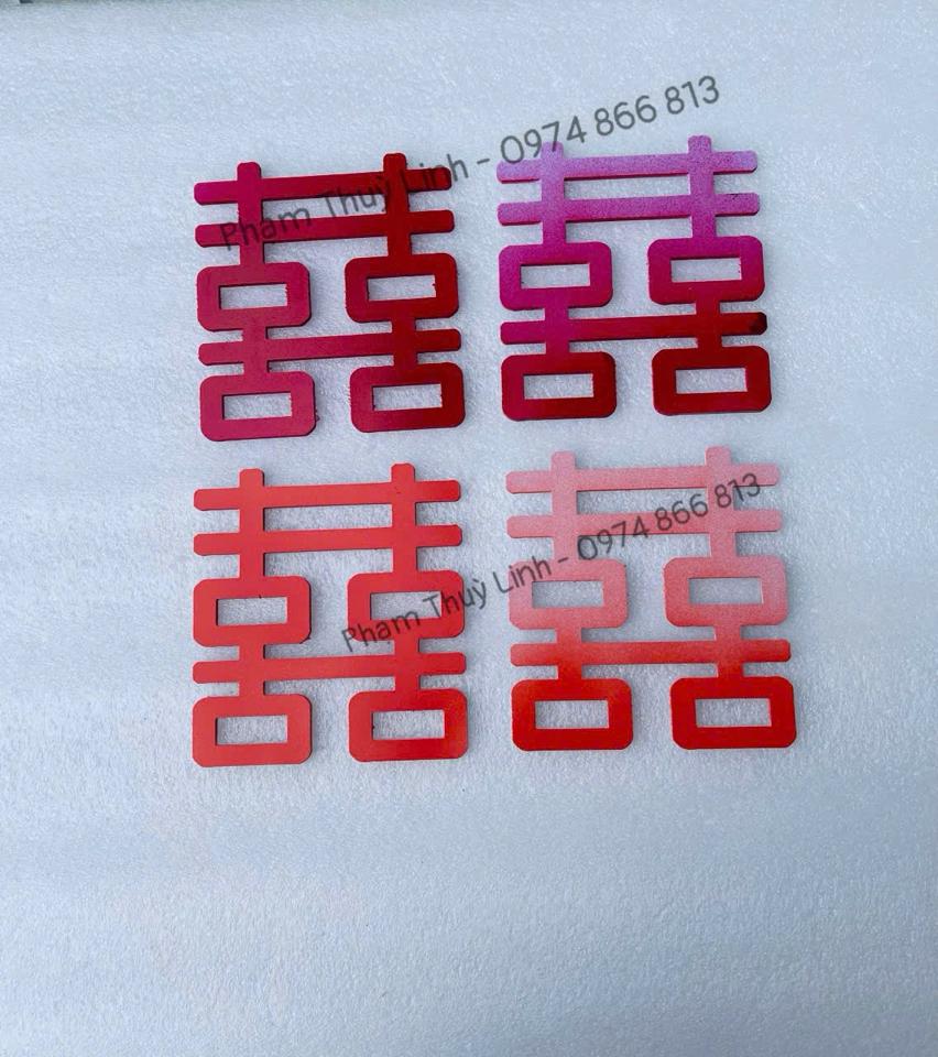 Chữ hỷ fomex nhỏ (14x12cm)-duoc-ban-tai-Phạm Thuỳ Linh