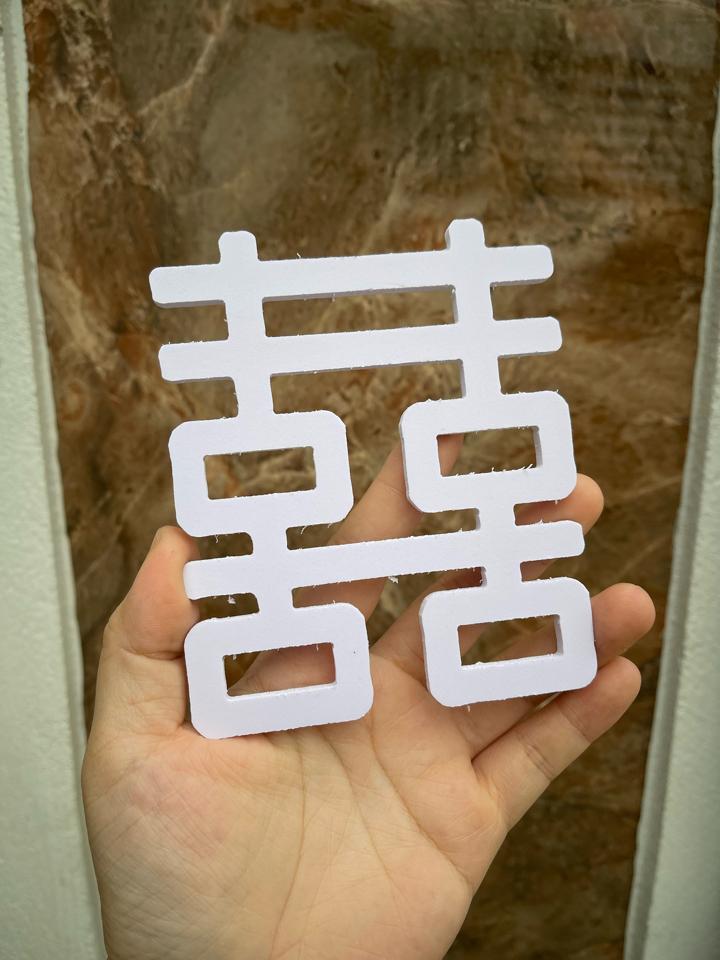 Chữ hỷ fomex nhỏ (14x12cm)-duoc-ban-tai-Phạm Thuỳ Linh