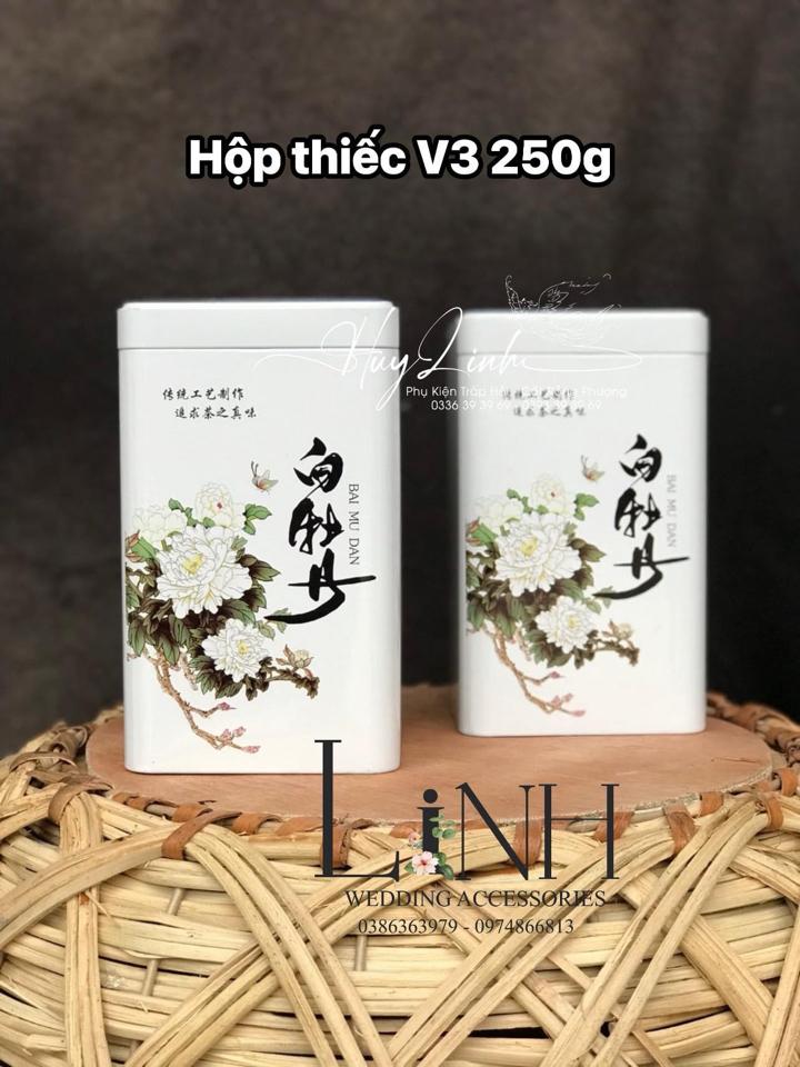 Hộp thiếc 250g V3 TRẮNG-duoc-ban-tai-PHẠM THUỲ LINH CS2 (Sài Gòn)