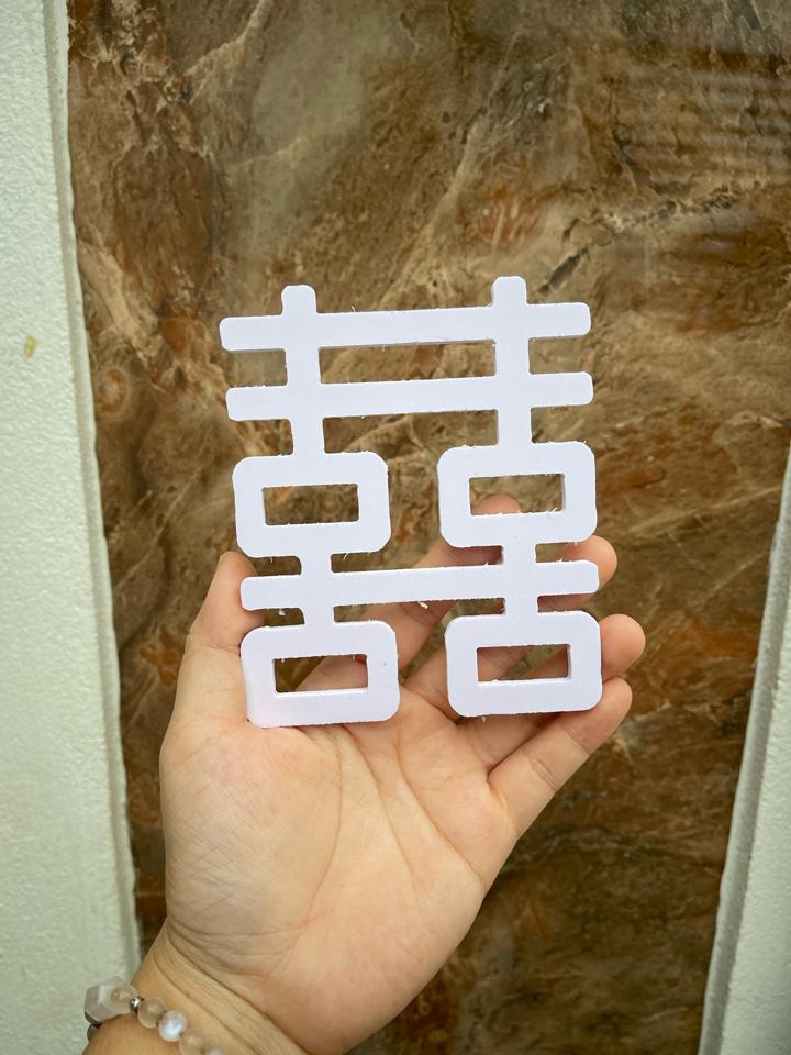 Chữ hỷ fomex nhỏ (14x12cm)-duoc-ban-tai-Phạm Thuỳ Linh