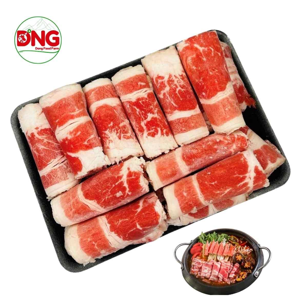 Ba chỉ bò Mỹ cuộn 500g-beef short plate USA-duoc-ban-tai-Đông Food Farm
