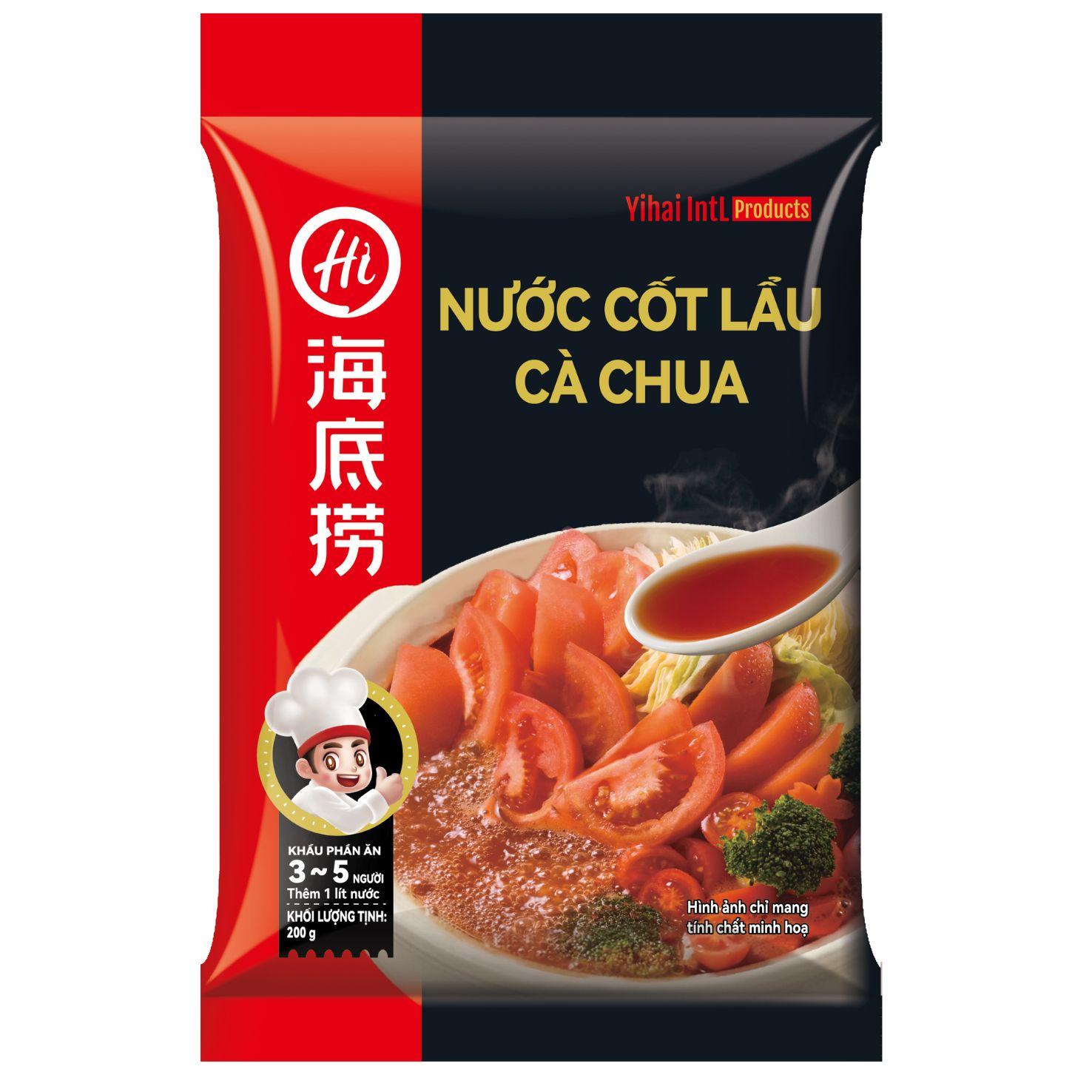 Chính hãng Haidilao - Nước cốt lẩu cà chua 200g -  Tomato flavour hot pot soup base-duoc-ban-tai-Đông Food Farm