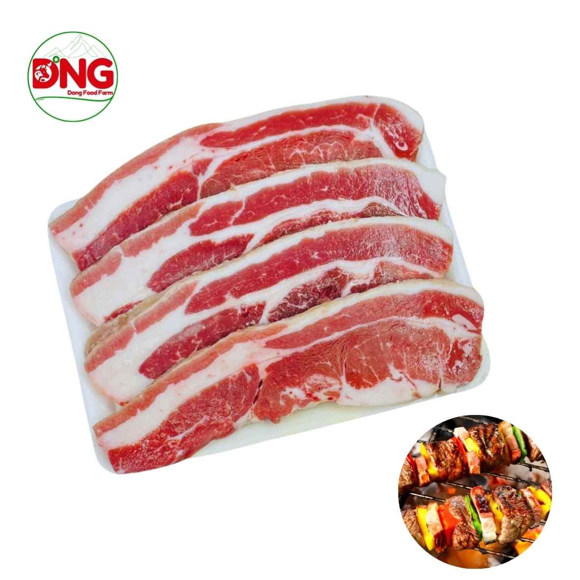 Ba chỉ bò Mỹ cắt nướng 500g - beef shortplade USA-duoc-ban-tai-Đông Food Farm