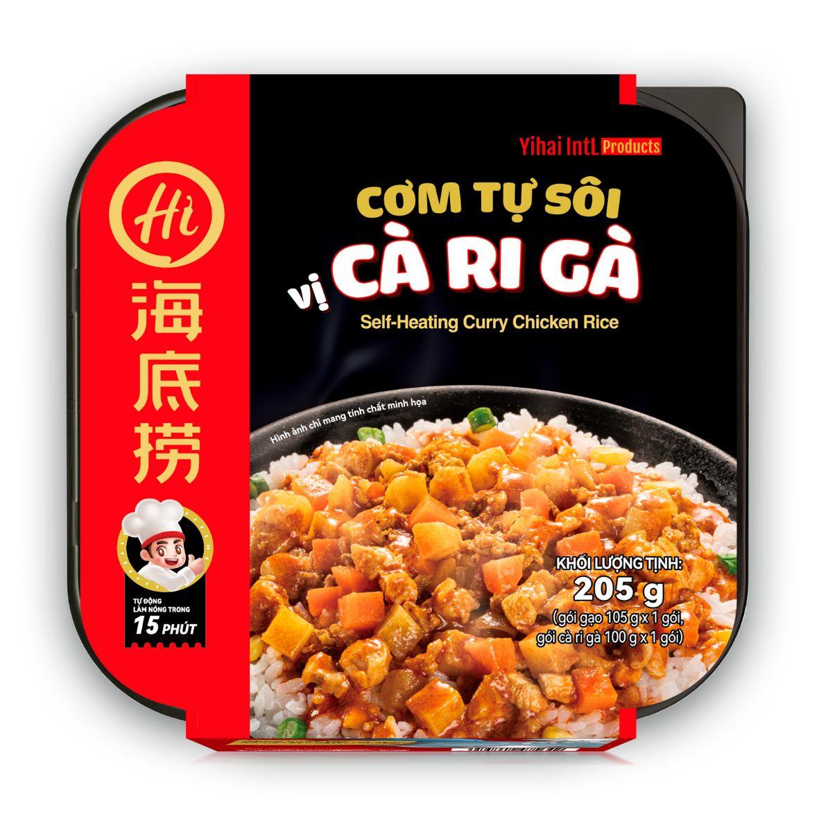Chính hãng Haidilao - Cơm tự sôi vị cà ri gà 205g - curry chicken flavour - self heating instant rice meal-duoc-ban-tai-Đông Food Farm