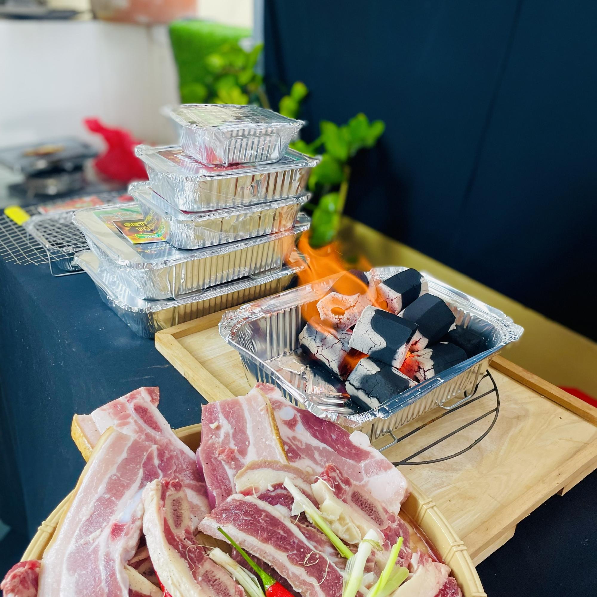 Set bếp than nướng thịt (19*14cm) siêu tiện lợi, tiết kiệm 6 món ( 2 NGƯỜI DÙNG)-duoc-ban-tai-Đông Food Farm