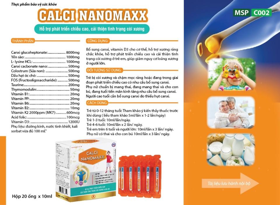 Canxi nano max -duoc-ban-tai-CTY TNHH VÀ THƯƠNG MẠI DƯỢC PHẨM GIA PHÁT