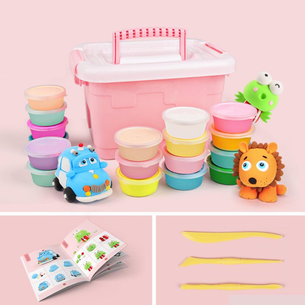 Đất Nặn Bột Mỳ 36 Màu An Toàn, Kèm Khuôn, Hộp Đựng-duoc-ban-tai-Đồ Chơi