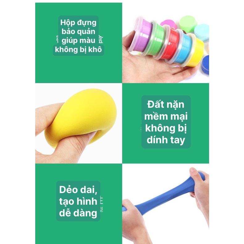 Đất Nặn Bột Mỳ 36 Màu An Toàn, Kèm Khuôn, Hộp Đựng-duoc-ban-tai-Đồ Chơi