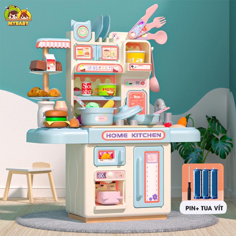 Đồ chơi nấu ăn Mô phỏng đồ dùng nhà bếp có kèm Khói-duoc-ban-tai-Đồ Chơi