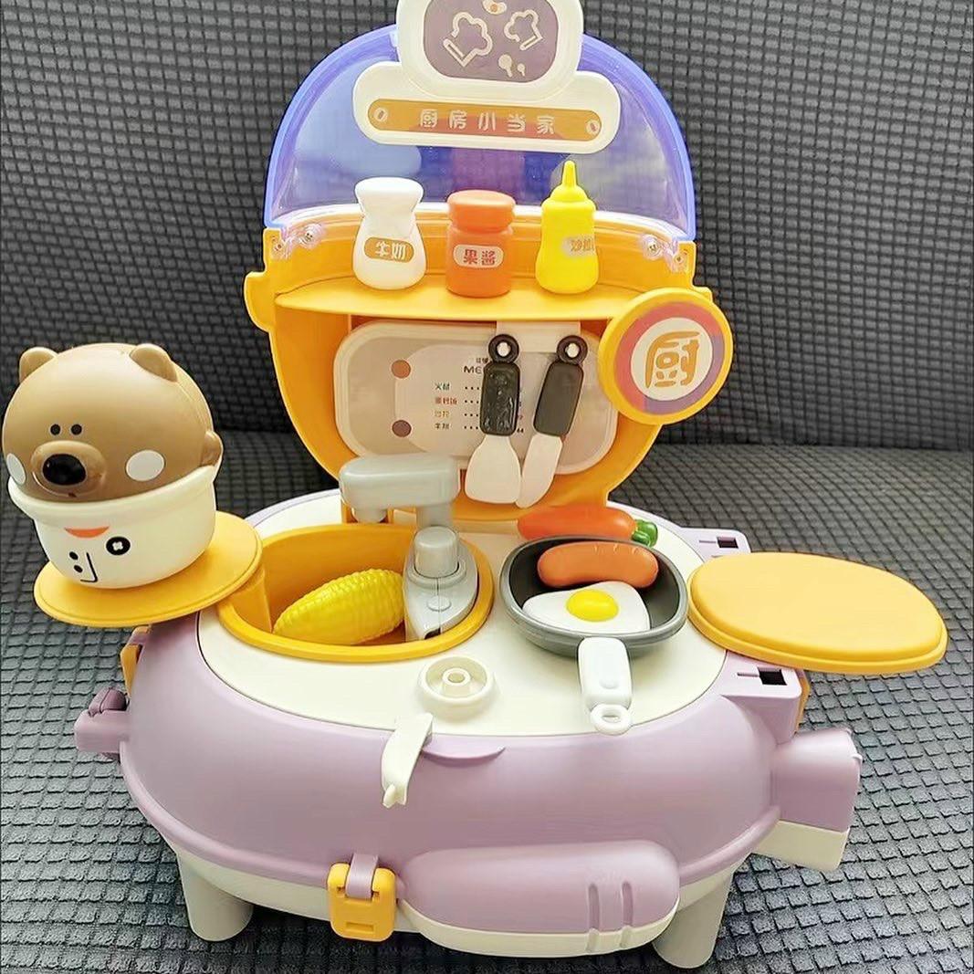 Balo picnic đồ chơi nấu ăn, trang điểm, nhà khoa học, bác sĩ, đất nặn cho bé-duoc-ban-tai-Đồ Chơi