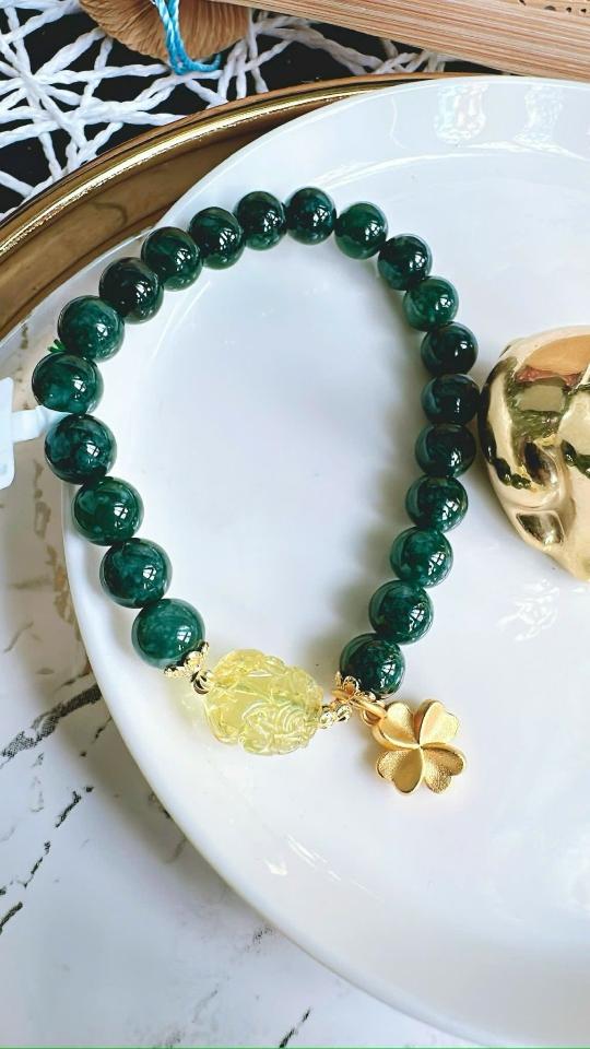 Lam ngọc Guatemala Type A kèm giấy kiểm định mix charm hổ phách cực đẹp-duoc-ban-tai-0352842688