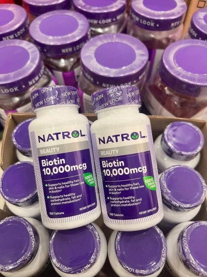 Viên uống mọc tóc Natrol Biotin 10,000 mcg-duoc-ban-tai-0352842688