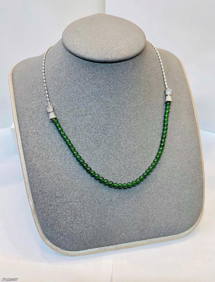 Nhận gia công chuỗi cẩm thạch lên hàng phỉ thuý type A 3li lên bạc thật order. -duoc-ban-tai-0352842688