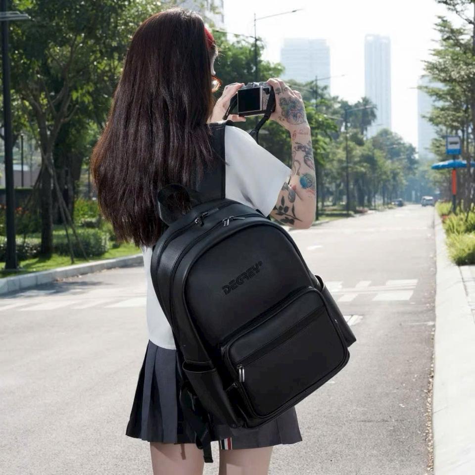 Ba lô da đen degrey-duoc-ban-tai-Shop giày Ốc - Ốc Gia Hân quán