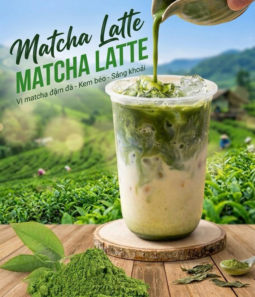 Matcha Latte-duoc-ban-tai-Shop giày Ốc - Ốc Gia Hân quán