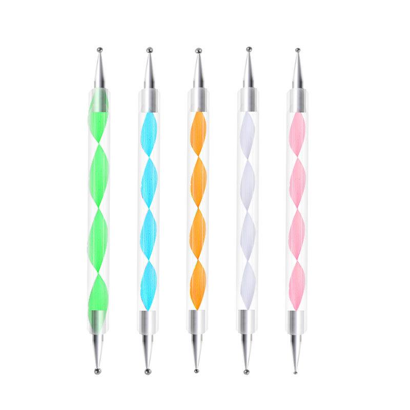 Set bút chấm bi nhựa (5 cây)-duoc-ban-tai-Phụ Kiện Nail Kiều Thanh