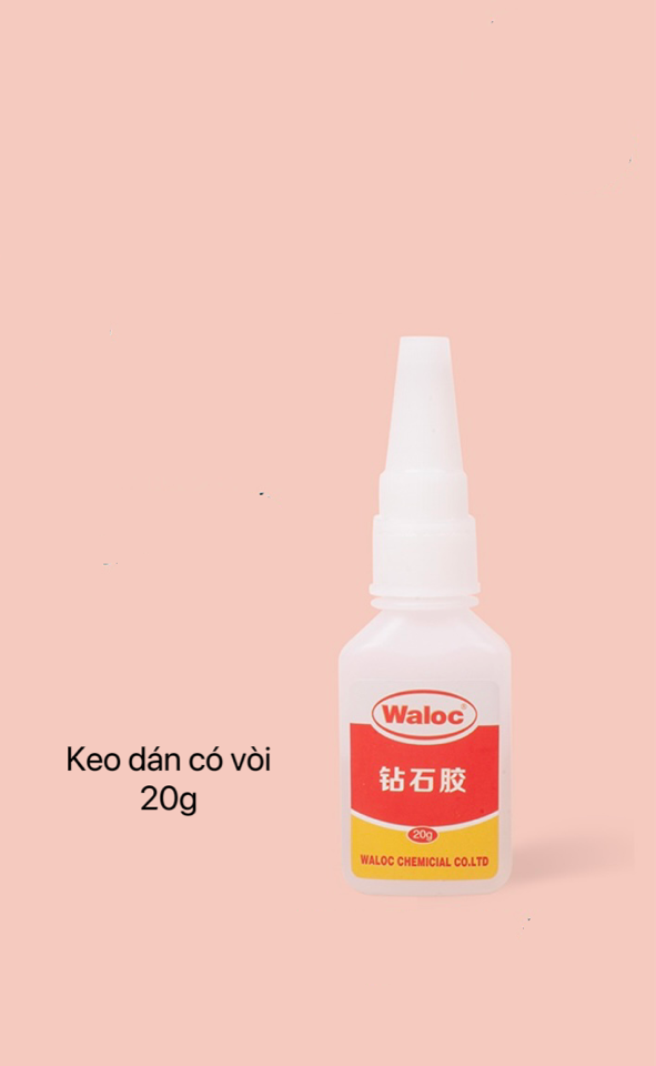 Keo bê tông Waloc (gồm 2 chai) Sản phẩm keo bê tông nail , keo Waloc nail gắn móng-duoc-ban-tai-Phụ Kiện Nail Kiều Thanh
