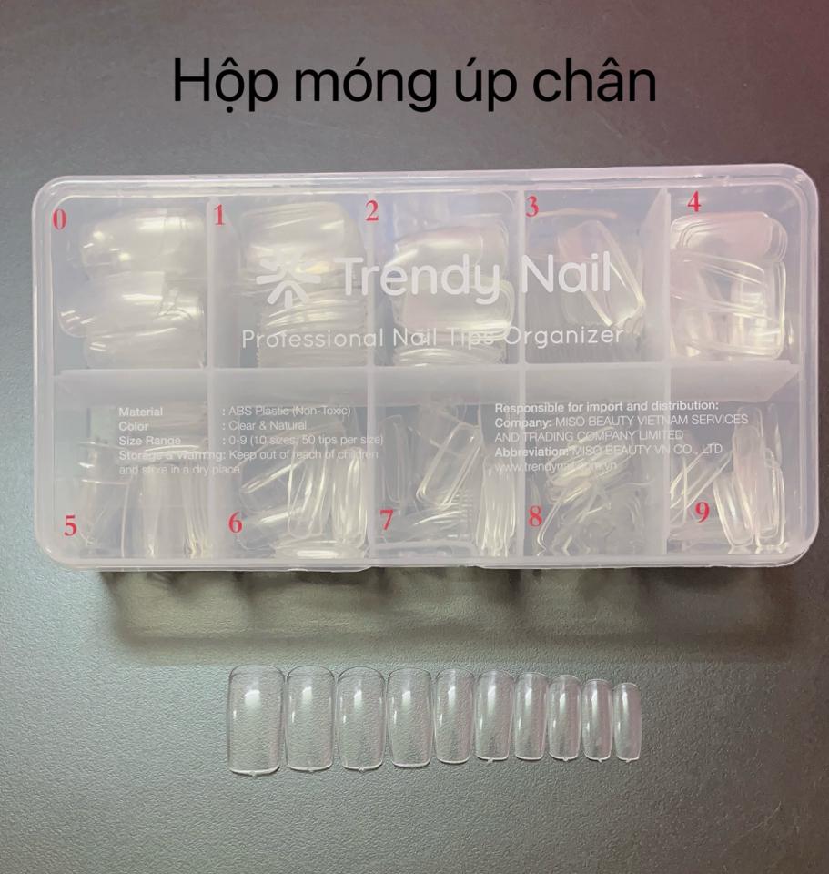 Hộp 500 móng úp chân - form vuông dài-duoc-ban-tai-Phụ Kiện Nail Kiều Thanh