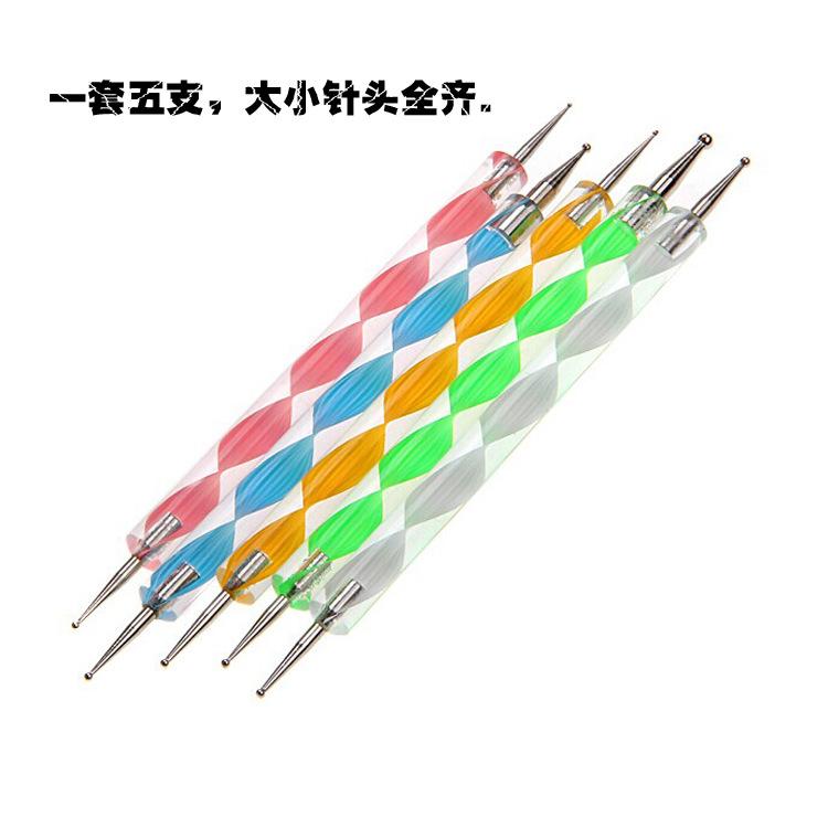 Set bút chấm bi nhựa (5 cây)-duoc-ban-tai-Phụ Kiện Nail Kiều Thanh