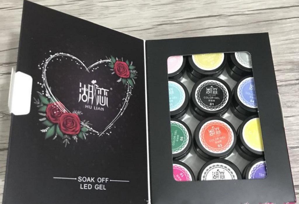 Hũ gel vẽ cao cấp HULIAN 12 màu (hũ lẻ)-duoc-ban-tai-Phụ Kiện Nail Kiều Thanh