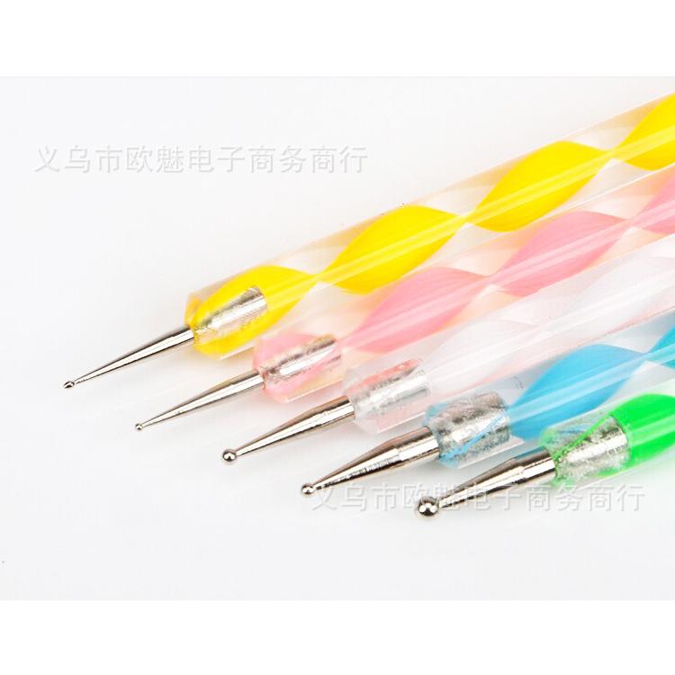 Set bút chấm bi nhựa (5 cây)-duoc-ban-tai-Phụ Kiện Nail Kiều Thanh