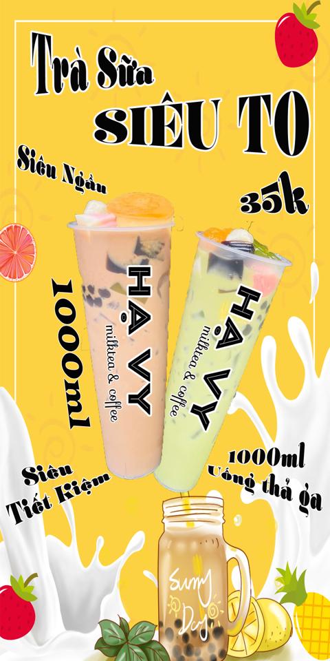 Trà Sữa XXL 1000ml -duoc-ban-tai-Hạ Vy milktea-coffee