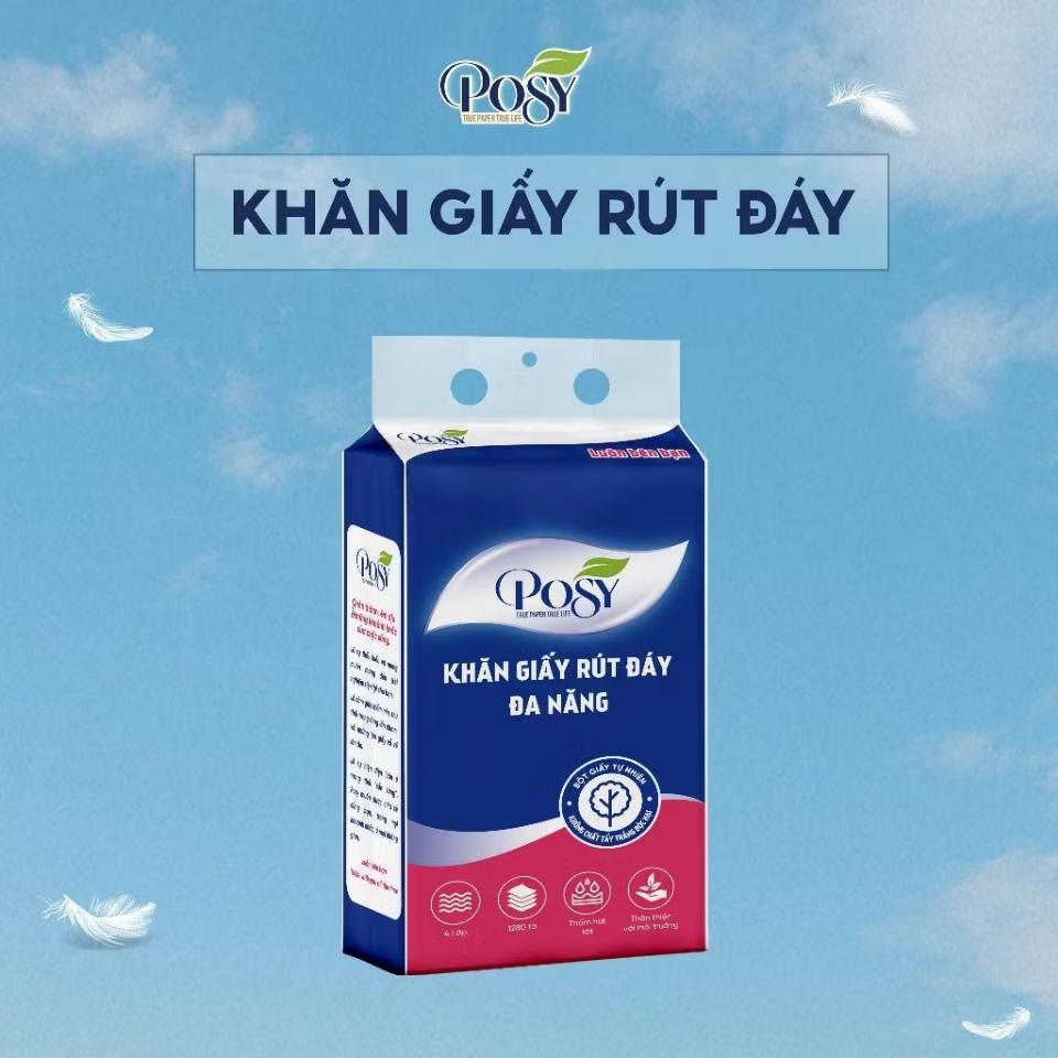 Khăn giấy rút đáy Posy đa năng 1280 tờ 4 lớp-duoc-ban-tai-SHIPNHE.VN - Bán lẻ rẻ hơn sàn