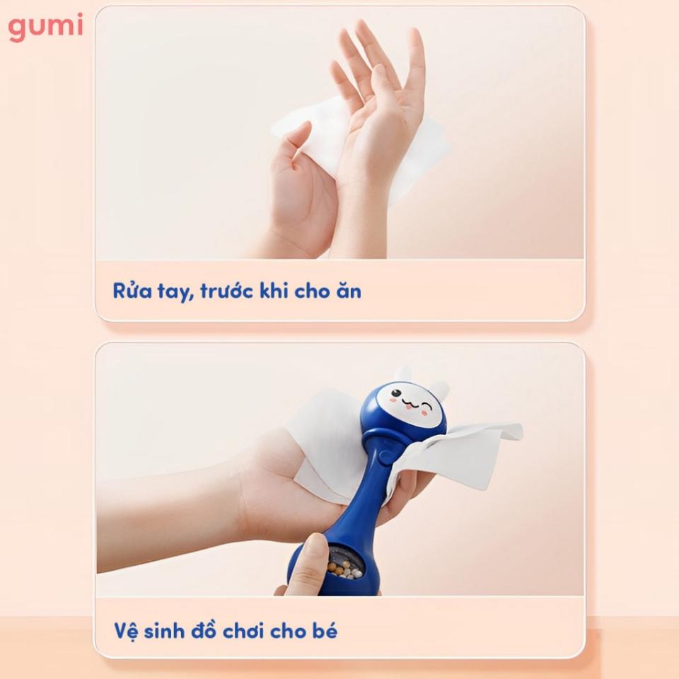Thùng 10 gói Khăn ướt Gumi an toàn cho bé gói 100 tờ -duoc-ban-tai-SHIPNHE.VN - Bán lẻ rẻ hơn sàn