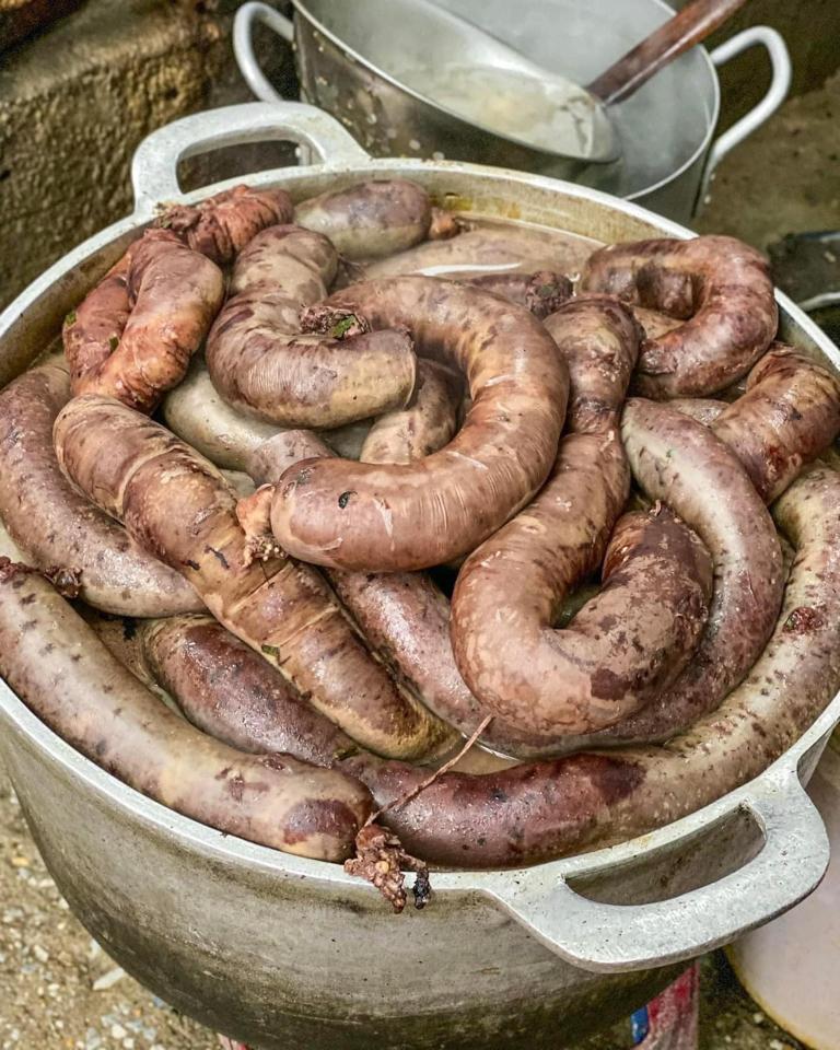 Dồi Tiết mỡ cổ truyền-duoc-ban-tai-Bếp Vị Bắc