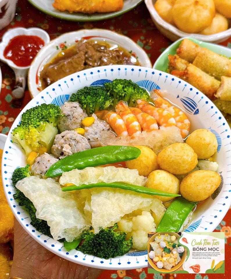 Canh tôm tươi bóng mọc-duoc-ban-tai-Bếp Vị Bắc